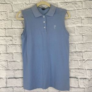 Ashworth sleeveless 3 button polo top size small women
